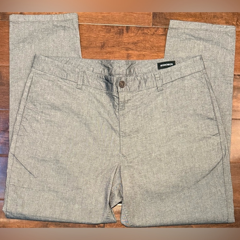 EUC⚡️Bonobos Men’s Athletic Fit Chino Pants – Gray – Size 38x30 – Stretch